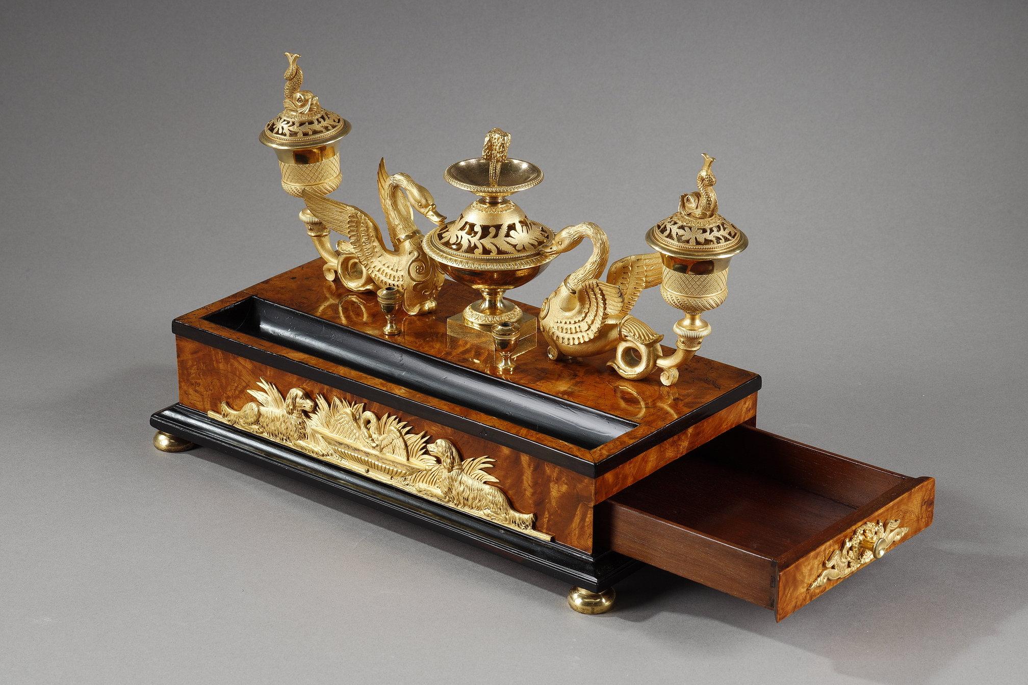 French Empire period Inkwell, identical to the one of Elisa Bonaparte For Sale 10