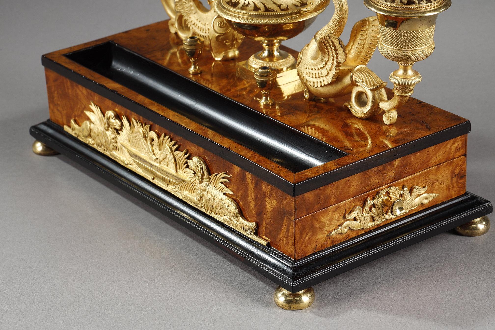 French Empire period Inkwell, identical to the one of Elisa Bonaparte For Sale 13