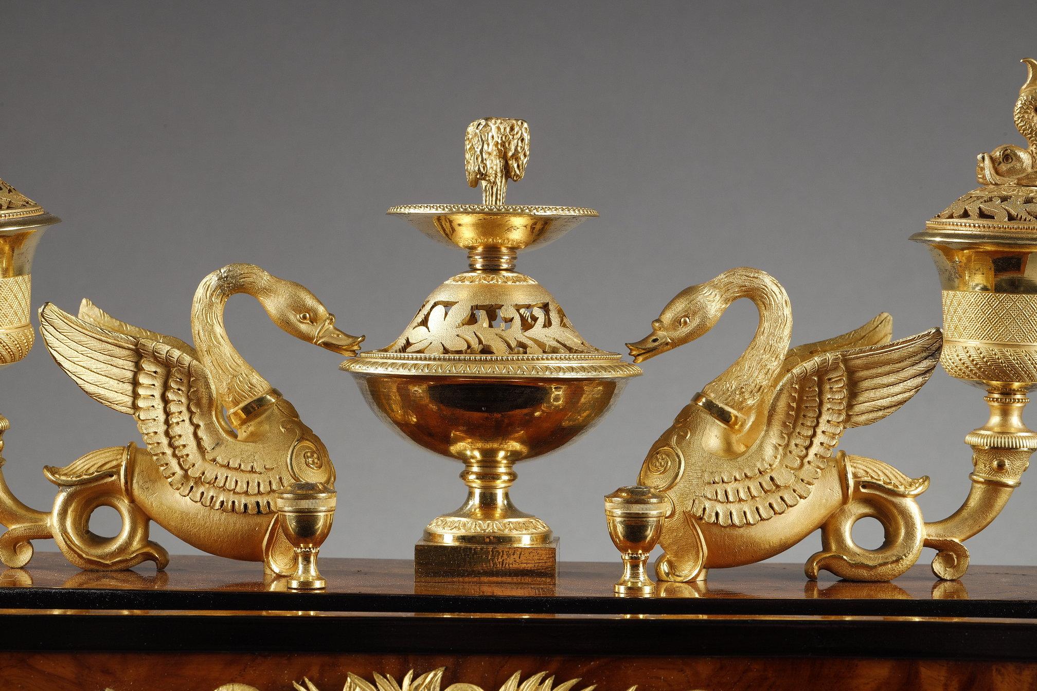 Early 19th Century French Empire period Inkwell, identical to the one of Elisa Bonaparte For Sale