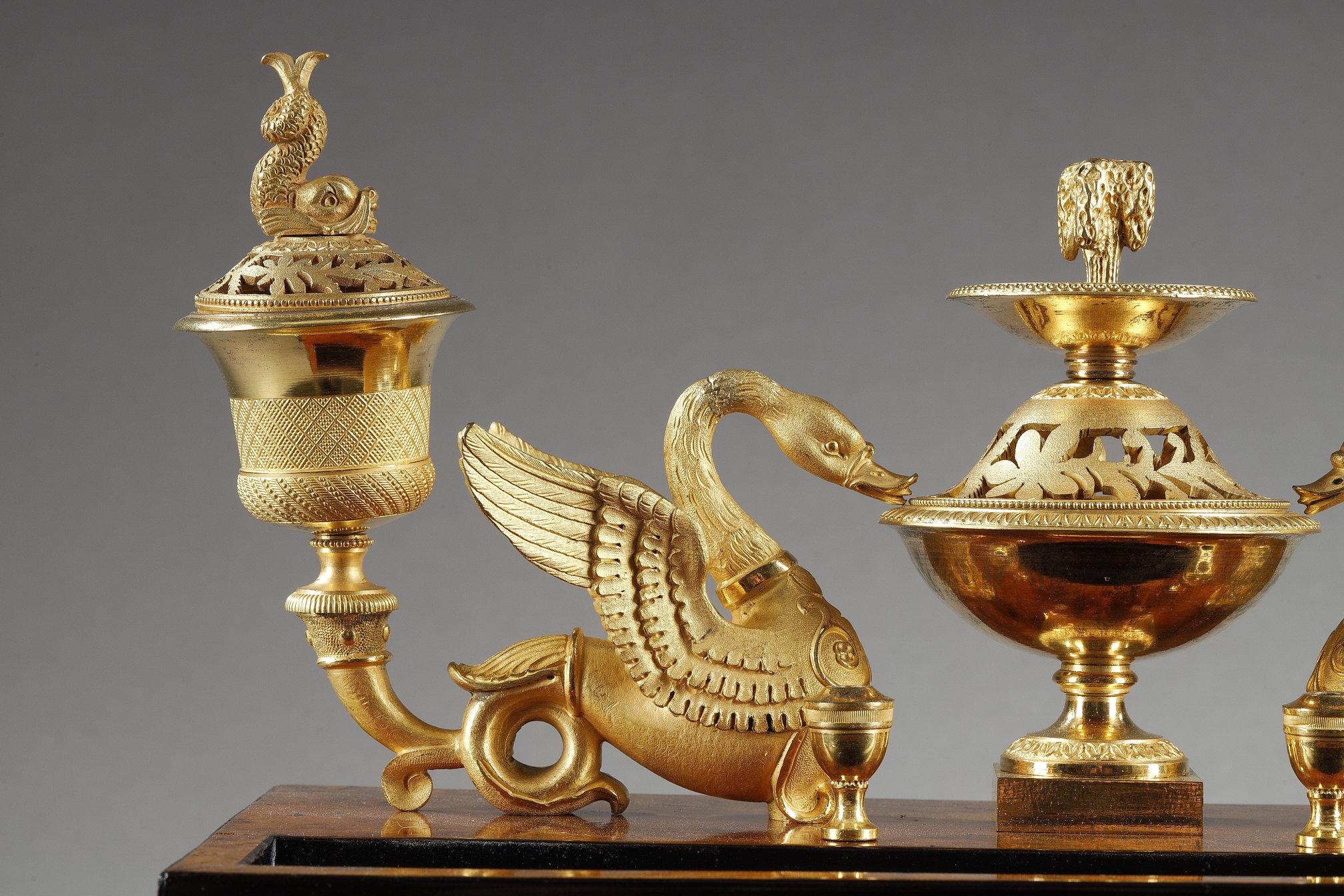 French Empire period Inkwell, identical to the one of Elisa Bonaparte For Sale 1