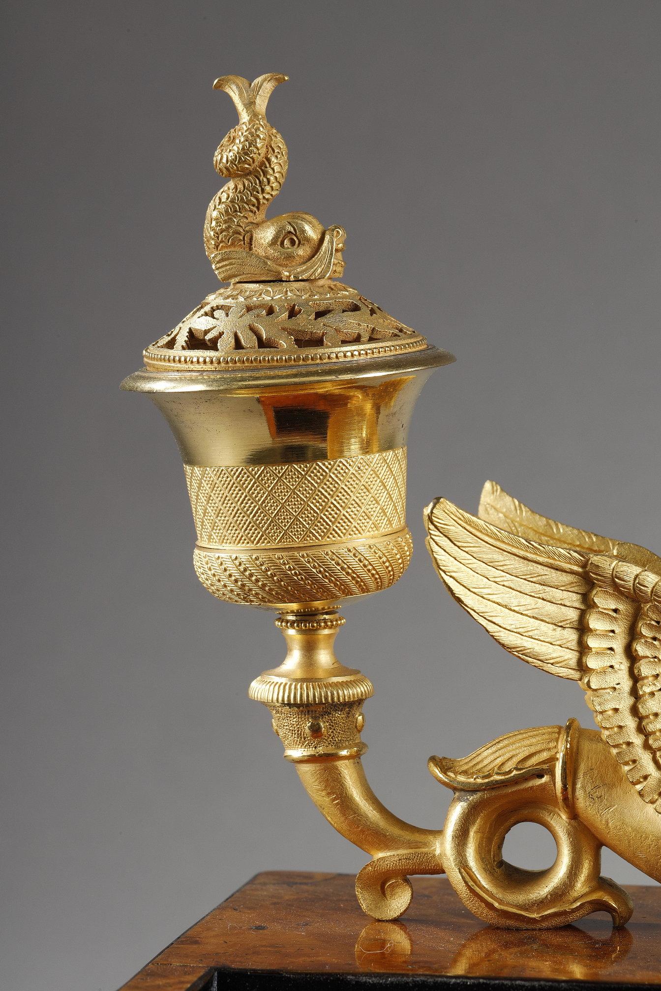 French Empire period Inkwell, identical to the one of Elisa Bonaparte For Sale 3