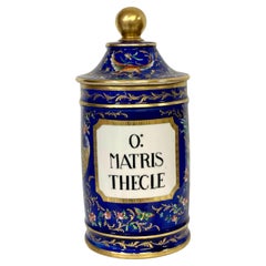 Französisch Kaiserzeit Porzellan Apotheker Jar mit Deckel