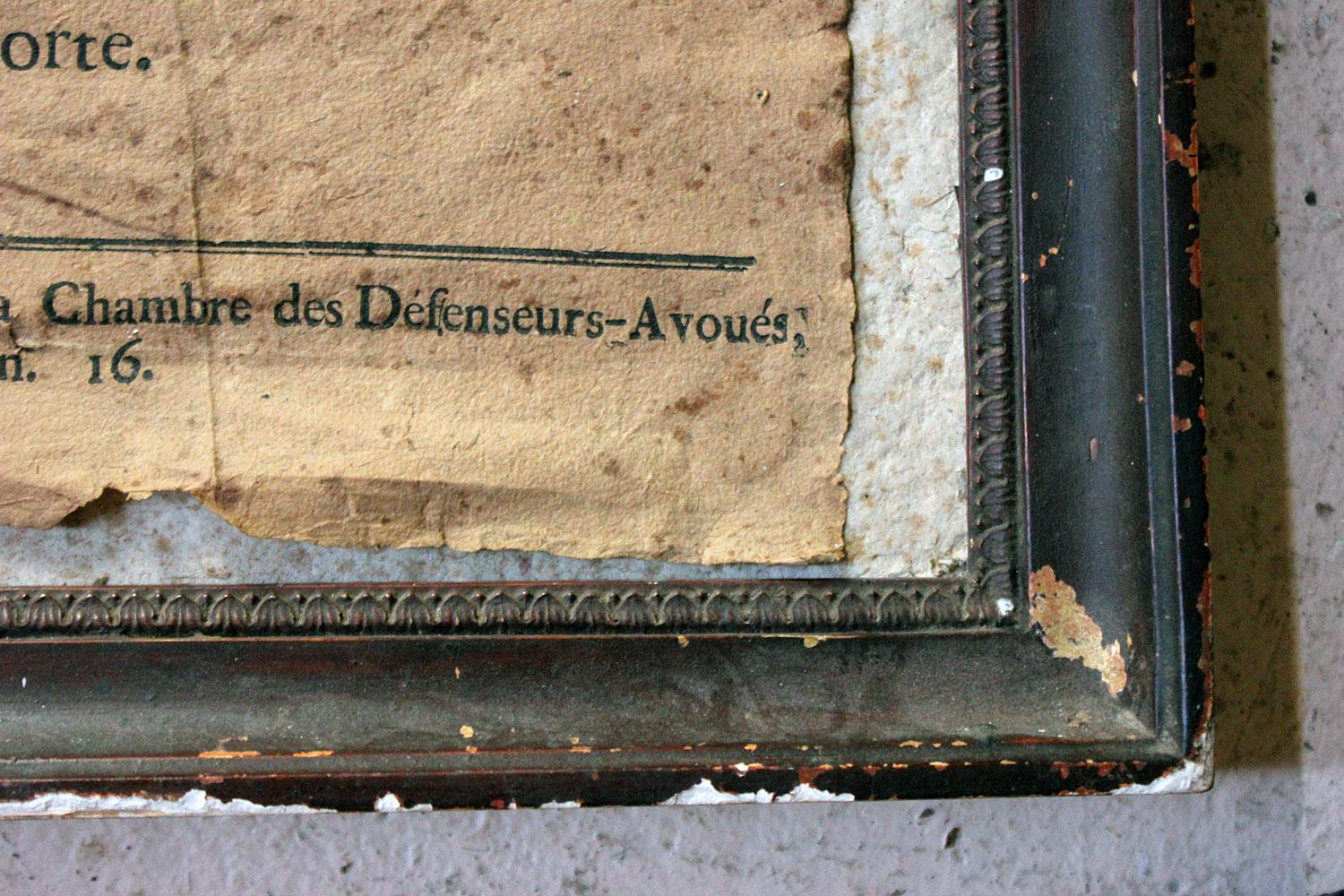 French Empire Period Napoleonic Notice of a Parisian House Clearance, circa 1805 In Good Condition In Bedford, Bedfordshire