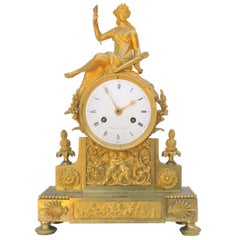 French Empire Period Ormolu Mantel Clock, Signed Bekeer à Paris, circa 1804