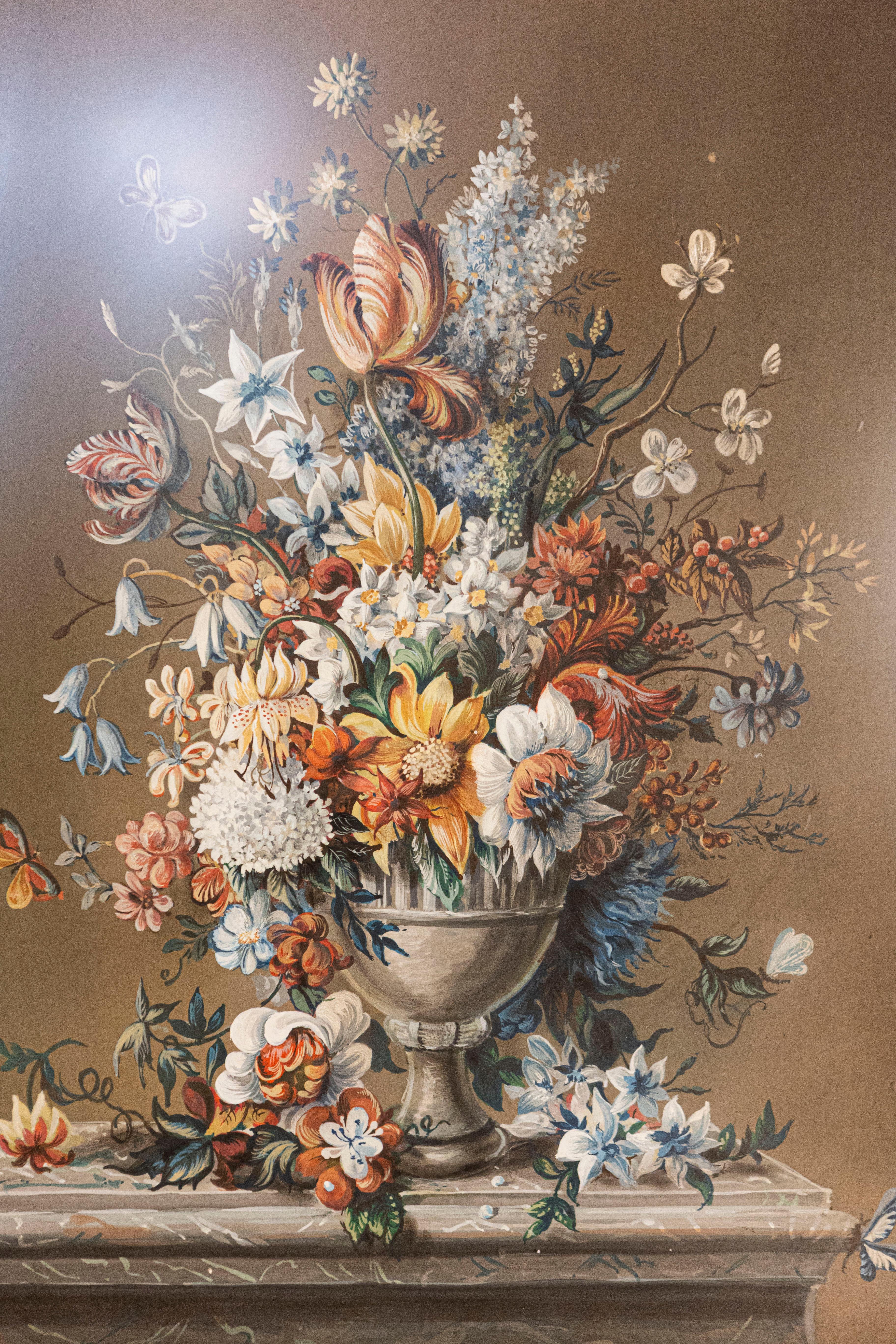 French Empire Period Pastel and Gouache Painting, circa 1810 in Giltwood Frame In Good Condition For Sale In Atlanta, GA