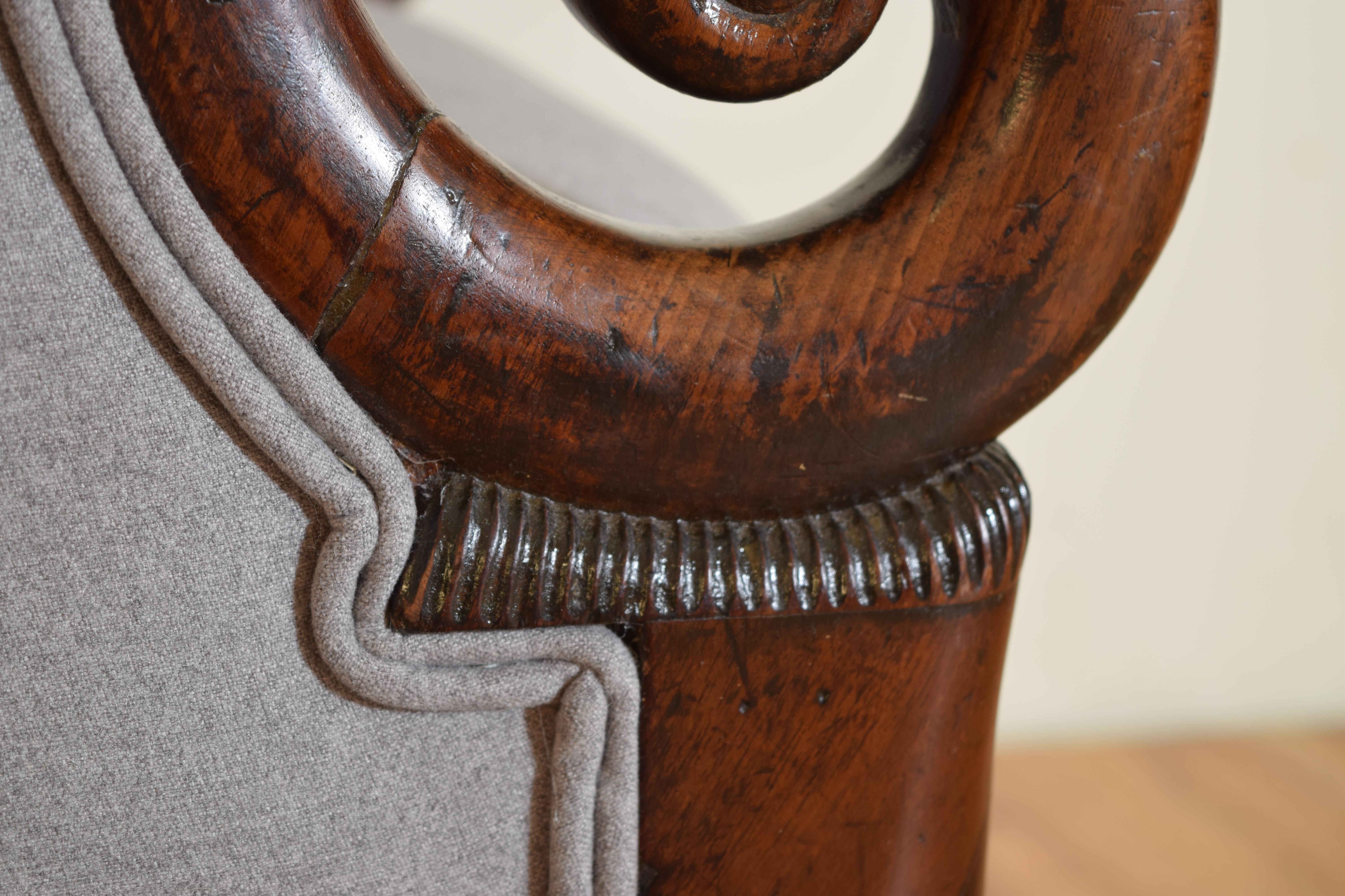French Empire Period Walnut & Upholstered Officer’s Bergere, early 19th century For Sale 6