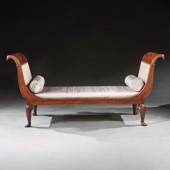 French Empire Period Walnut Window Seat Banquette After Jacob