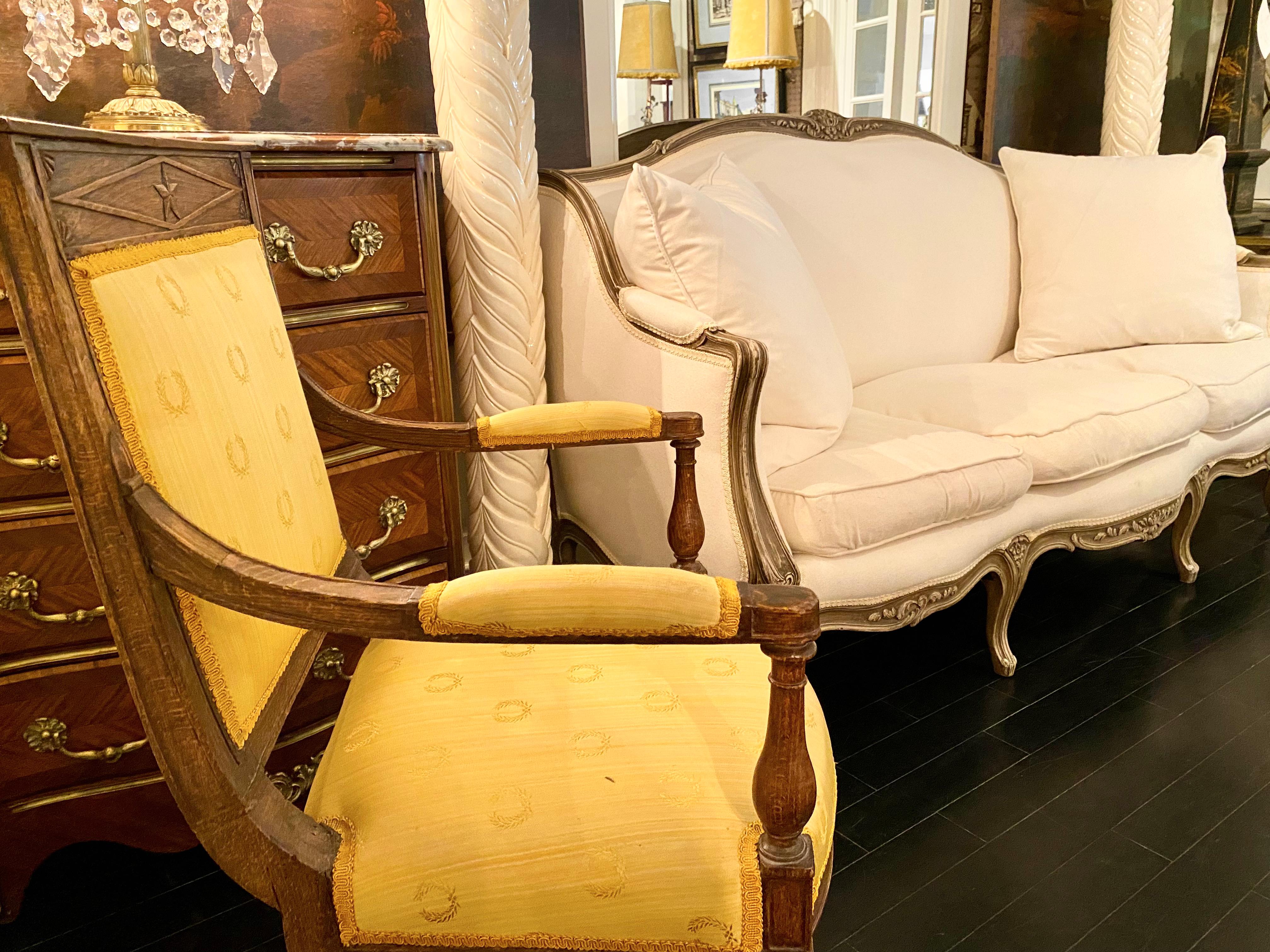 French, Empire Provencal Armchair For Sale 7