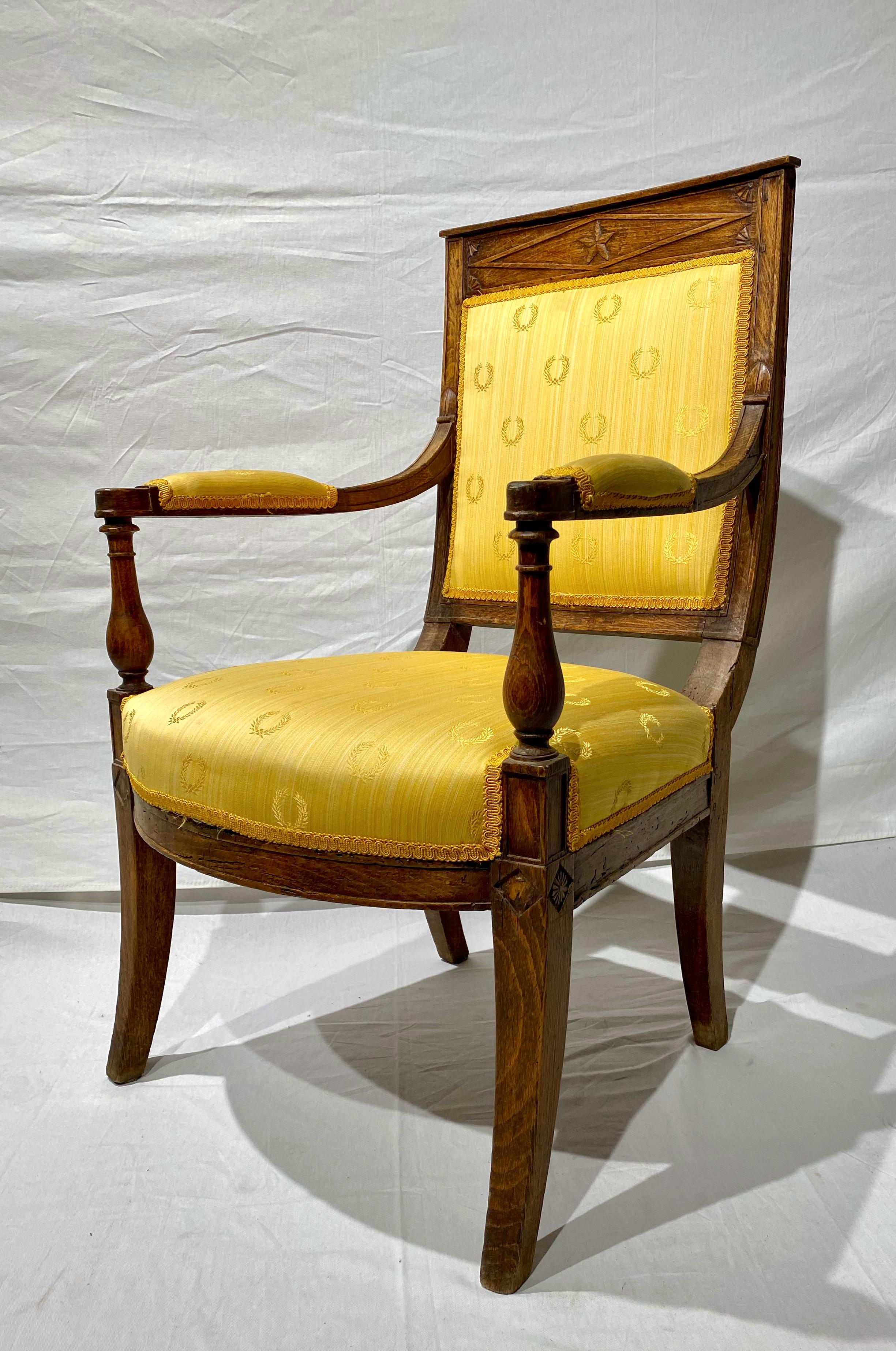French, Empire Provencal Armchair In Good Condition For Sale In Montreal, Quebec