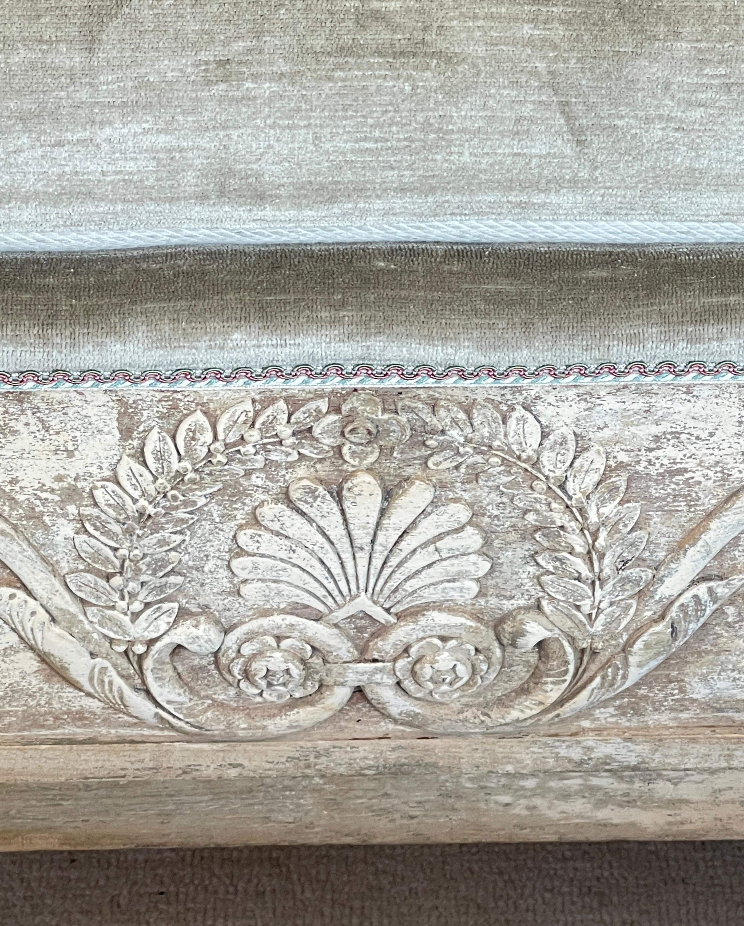 French Empire Recamier Mahogany & Painted Daybed 18Th. C. For Sale 13