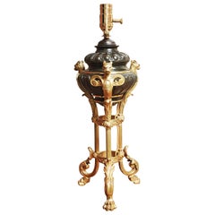 French Empire Revival Bronze Lamp Base