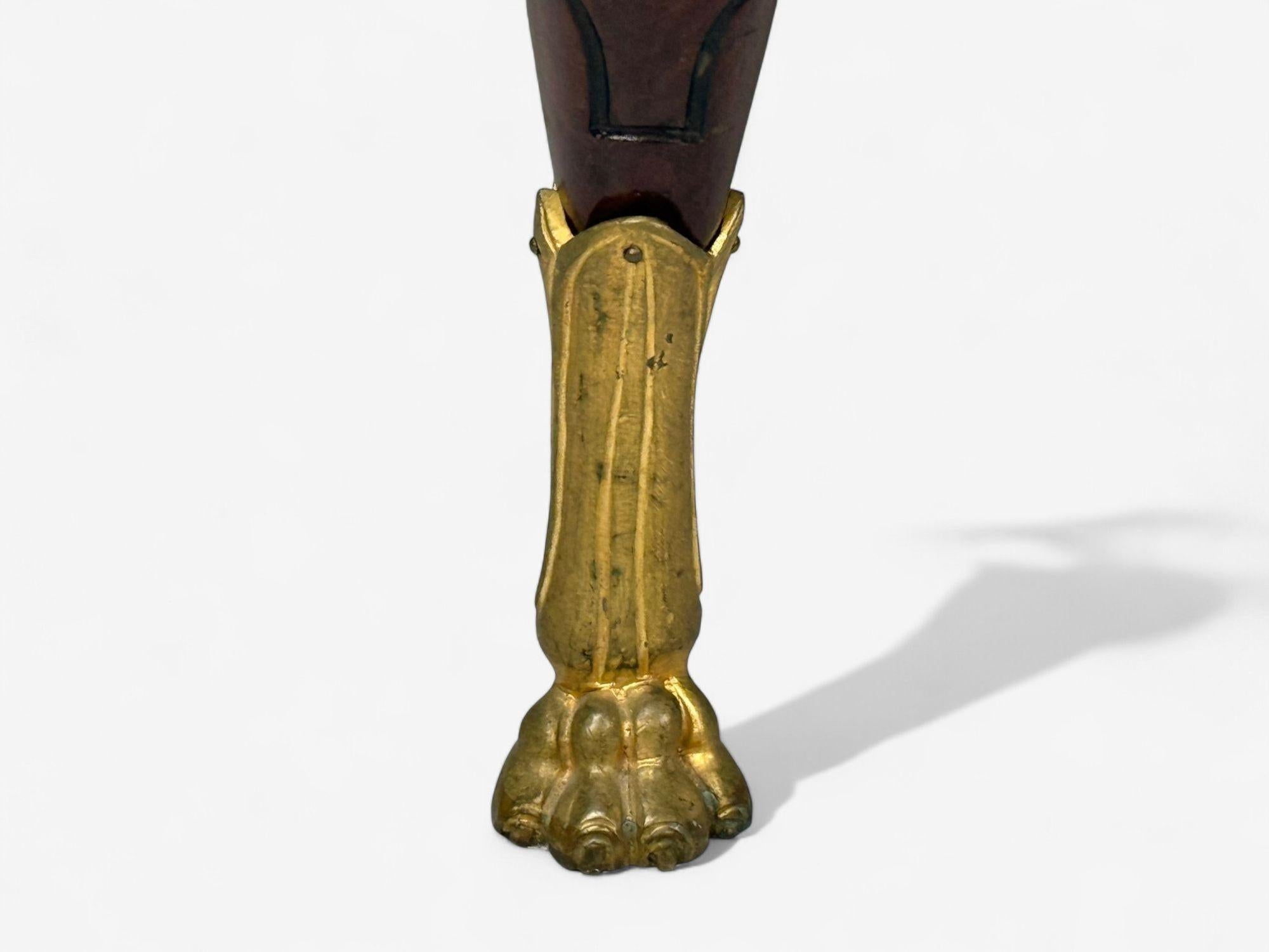 Renouveau Empire français, Bronze, Acajou, Tissu, Tabouret, France, C.I.C. en vente 7