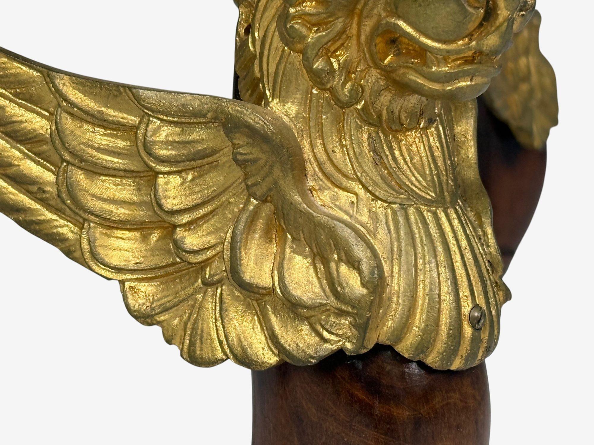 Renouveau Empire français, Bronze, Acajou, Tissu, Tabouret, France, C.I.C. en vente 1