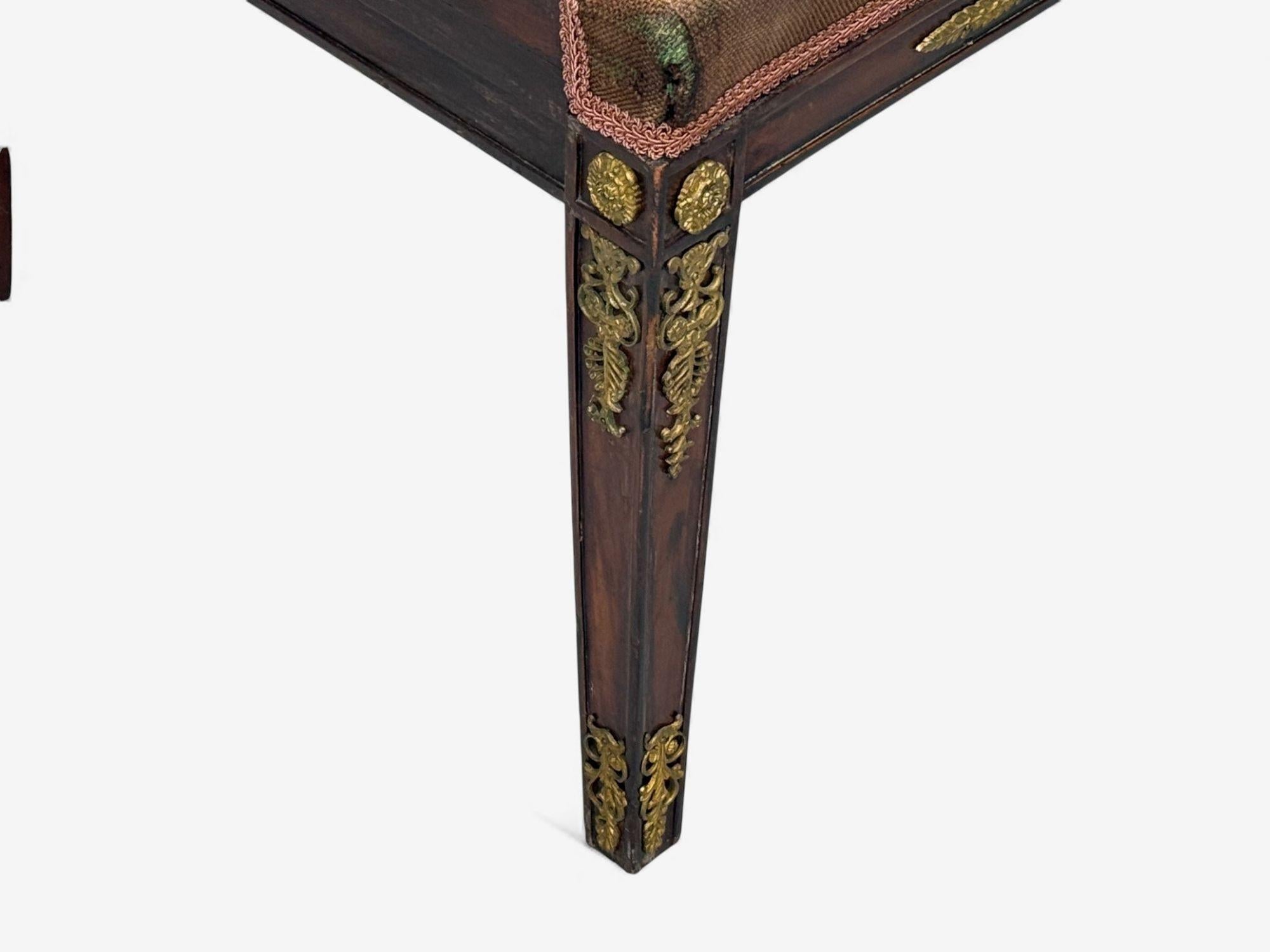 Renacimiento Imperio Francés, Bronce, Caoba, Tapicería, Sillones, Francia, s. XIX en venta 13