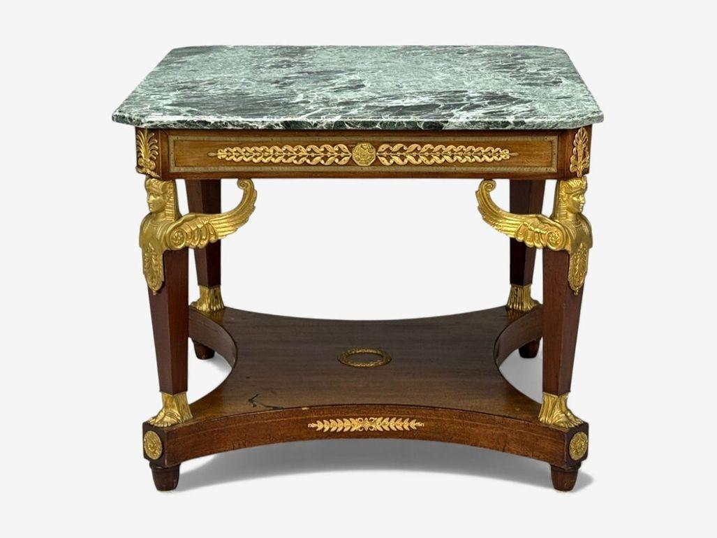 Renacimiento Imperio Francés, Bronce, Caoba, Tapicería, Sillones, Francia, s. XIX en venta 14