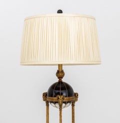 French Empire Revival Ram Head Motif Floor Lamp