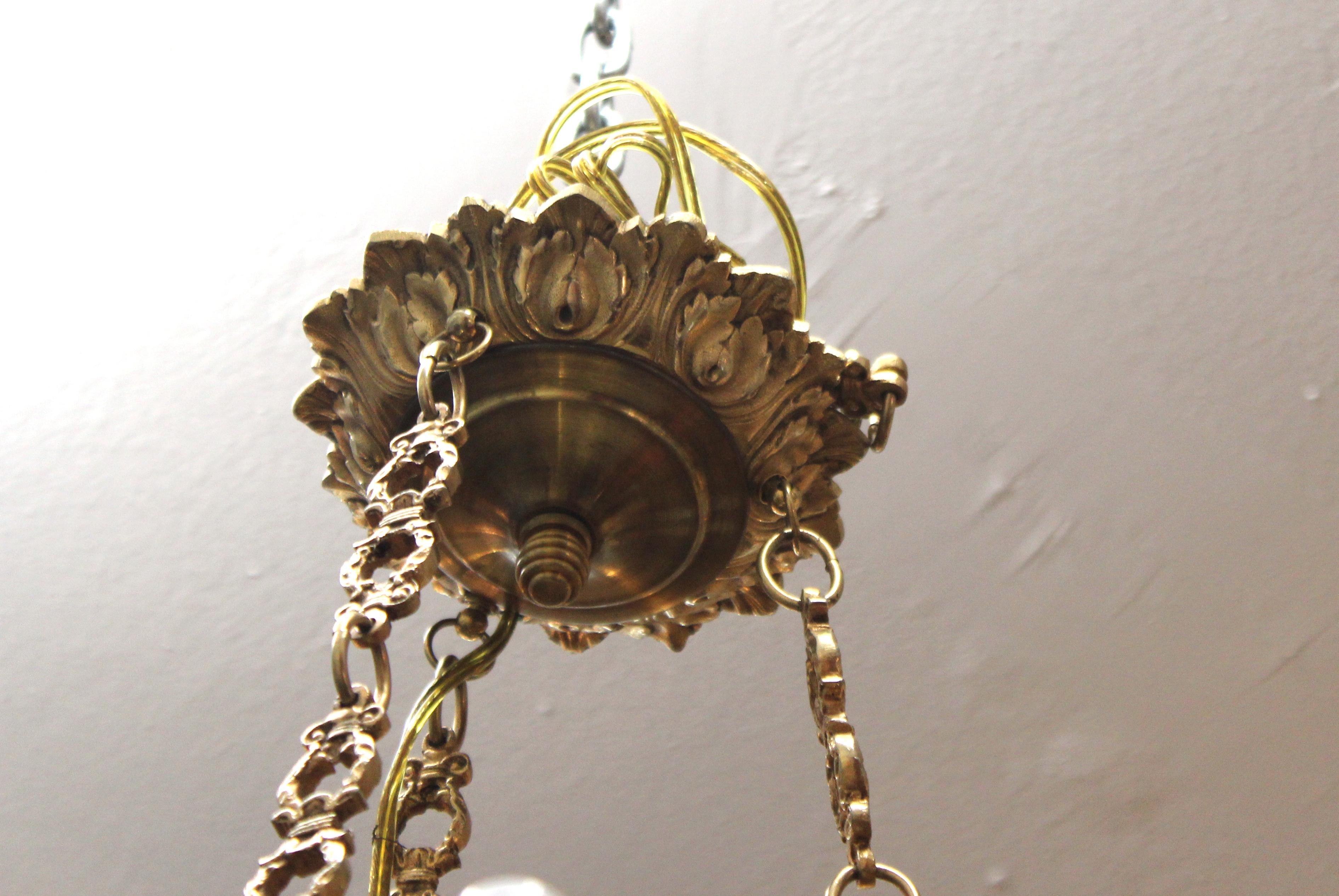 French Empire Revival Style Chandelier With Crystal Inserts 2