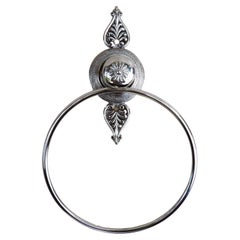 French Empire Revival Style Chrome Towel Ring