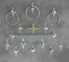 French Neoclassical Revival Vanity Bathroom Accessories 14 pieces