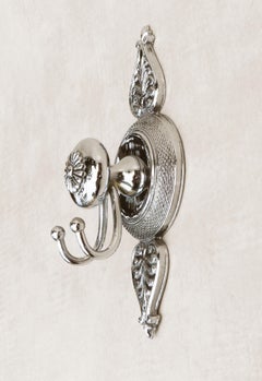 French Empire Revival Style Chrome Vanity Hook, C1970s