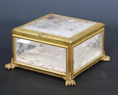French Empire Rock Crystal and Ormolu Box