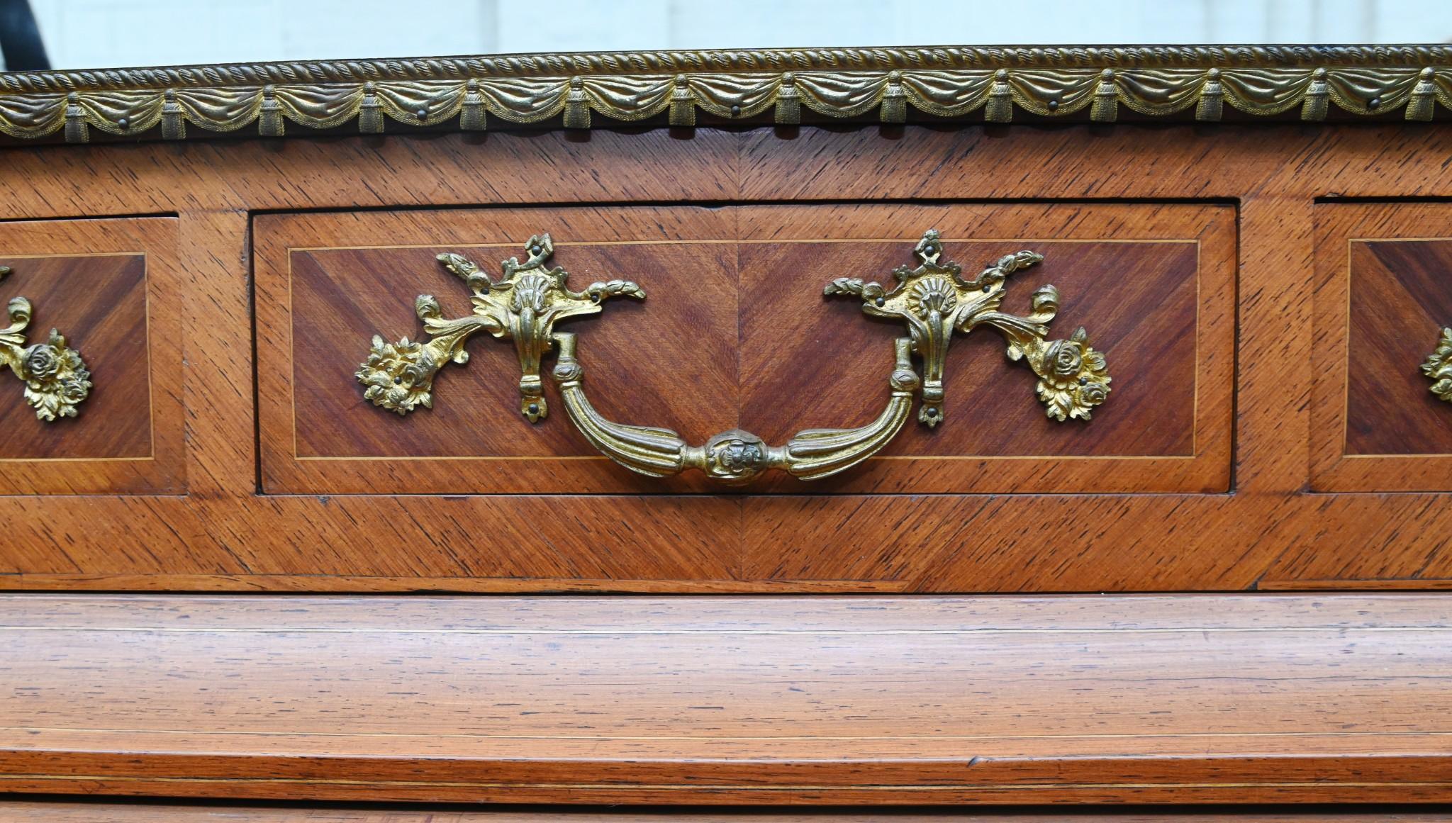 French Empire Roll Top Desk Bureau De Roi 1860 For Sale 7