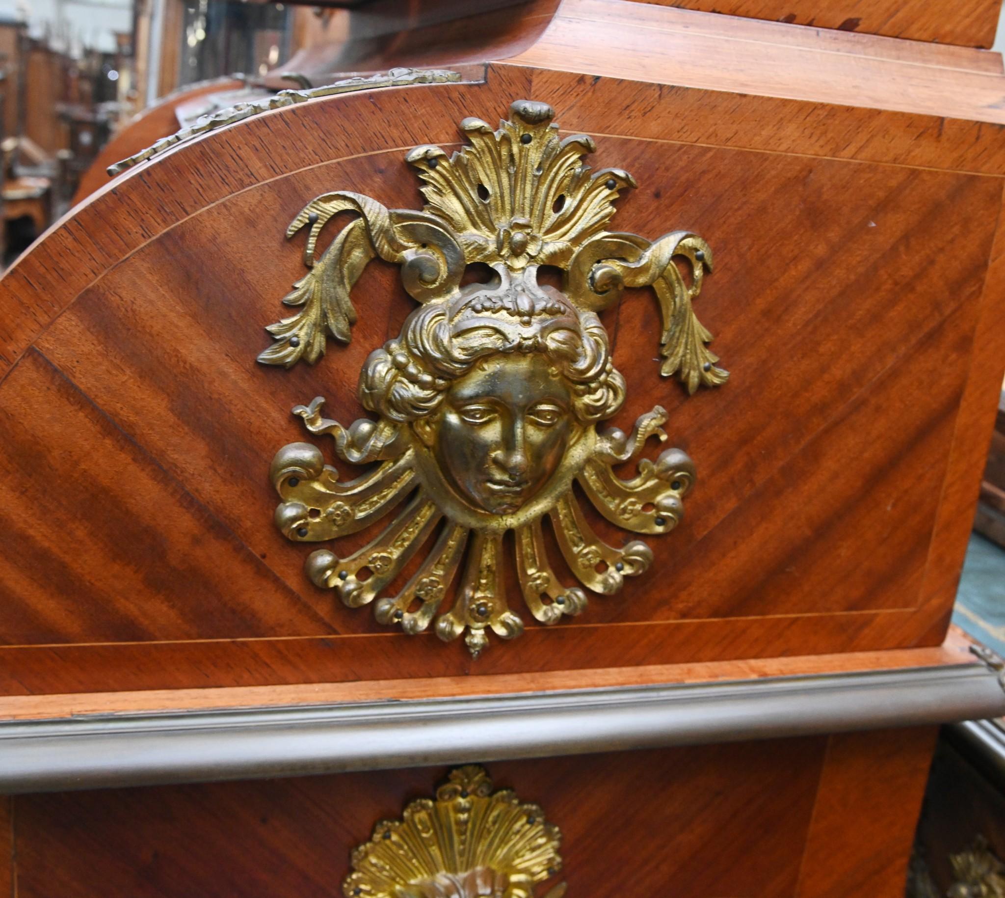 Mid-19th Century French Empire Roll Top Desk Bureau De Roi 1860 For Sale