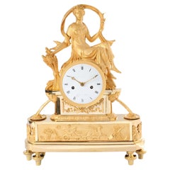 French Empire sculptural mantel clock by Colin à Paris French Empire sculptural mantel clock by Colin à Paris