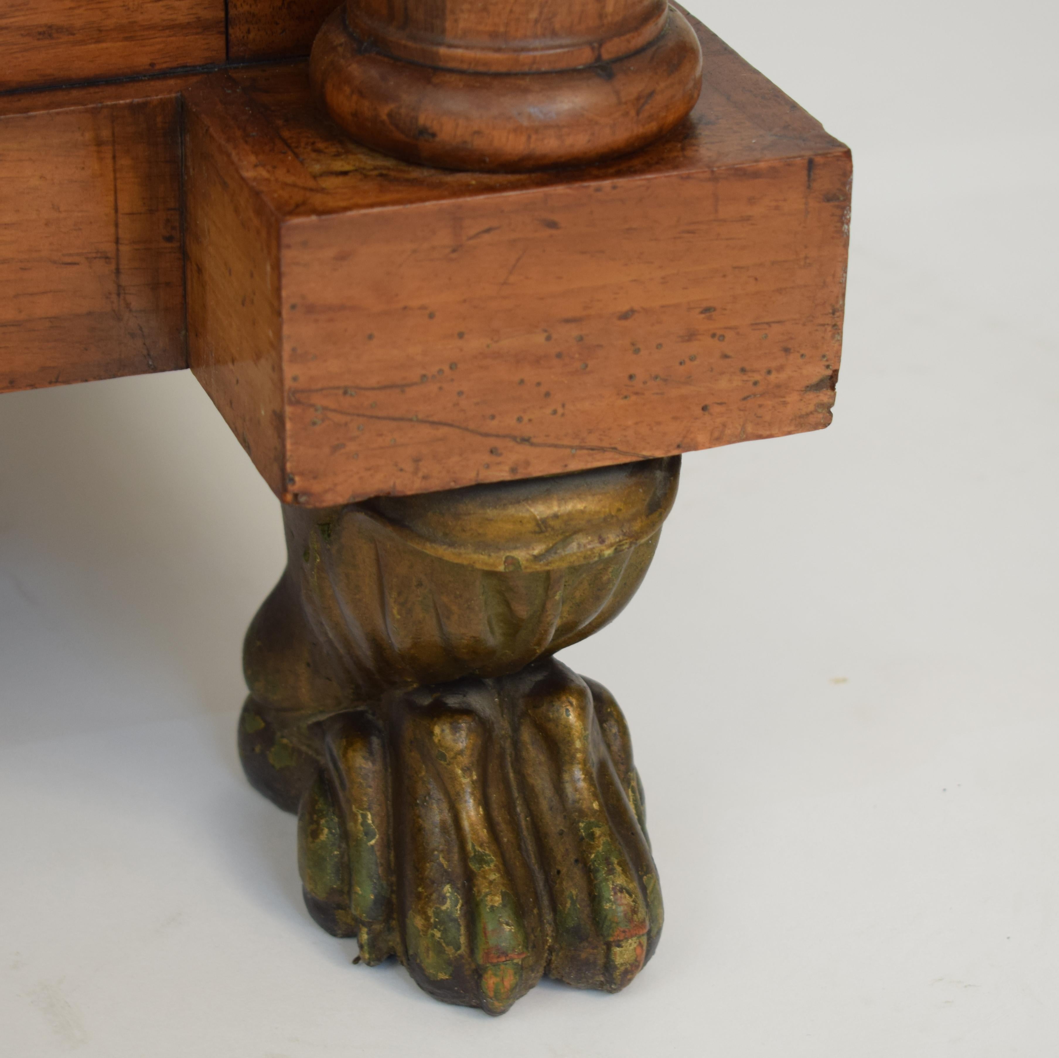 French Empire Secretaire a Abattant in Brown Walnut with Grey Marble Top, 1810 5