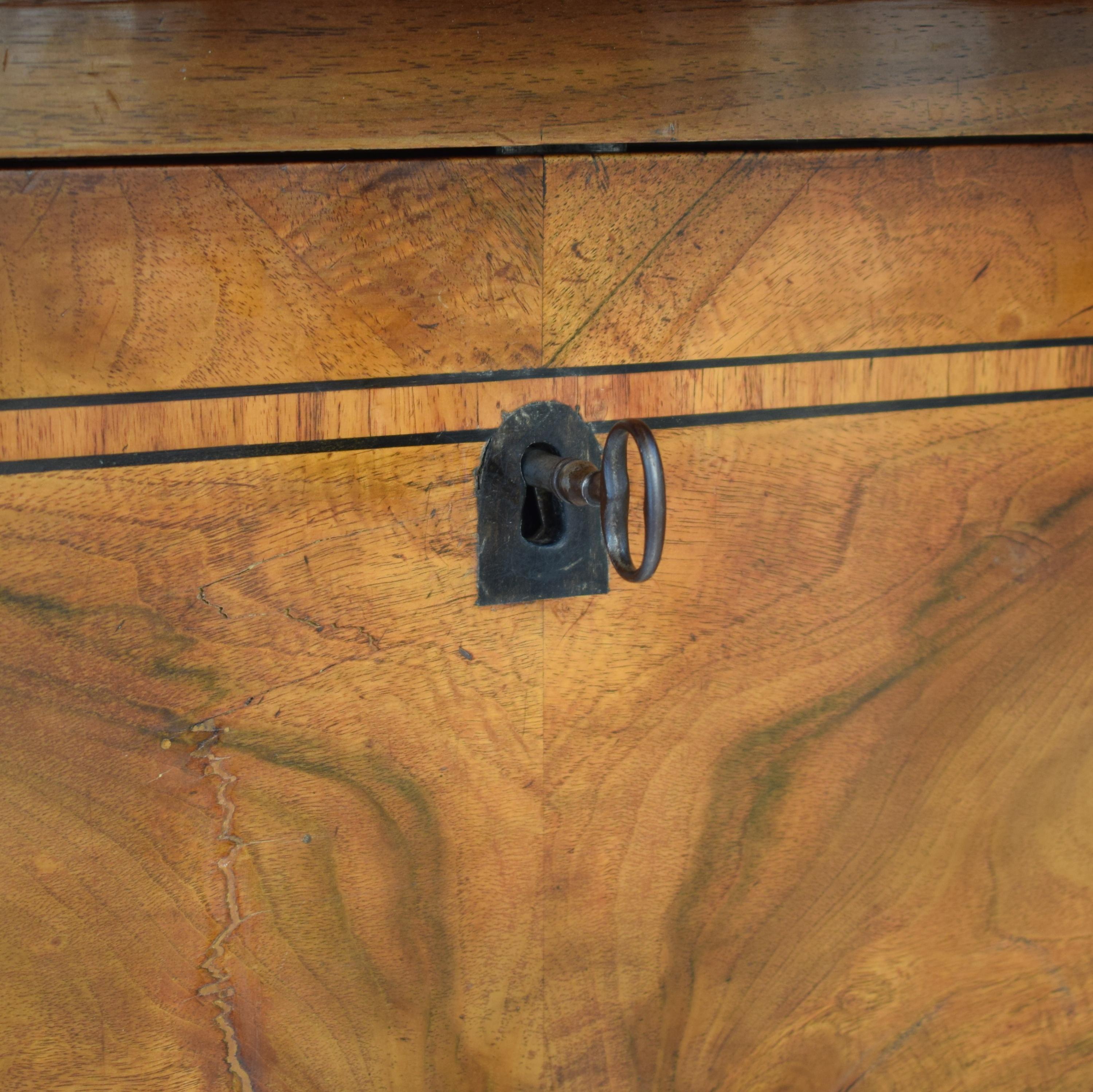 French Empire Secretaire a Abattant in Brown Walnut with Grey Marble Top, 1810 10