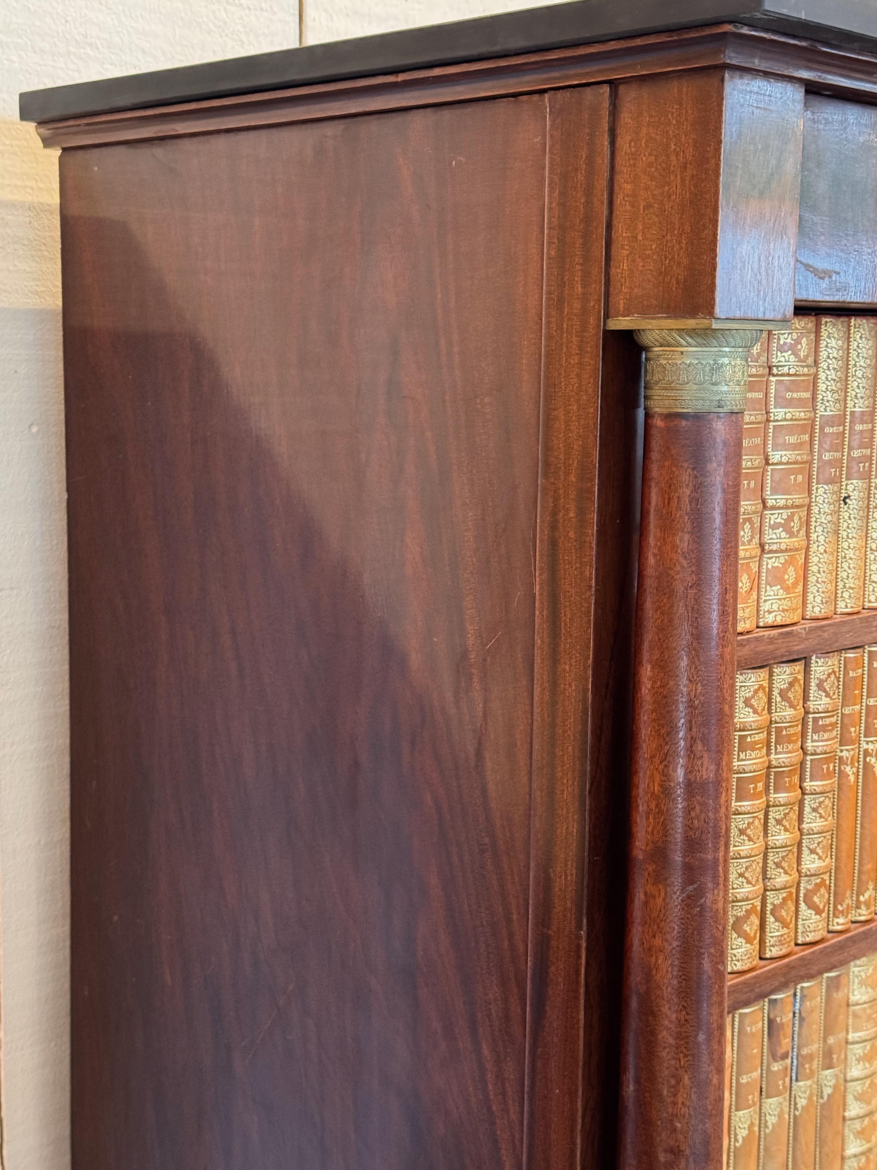 Secretaire À Abattant dell'Impero francese con facciata a libro finto in vendita 6