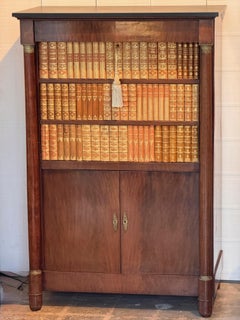 French Empire Secretaire À Abattant With Faux Book Front