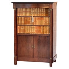 French Empire Secretaire À Abattant With Faux Book Front