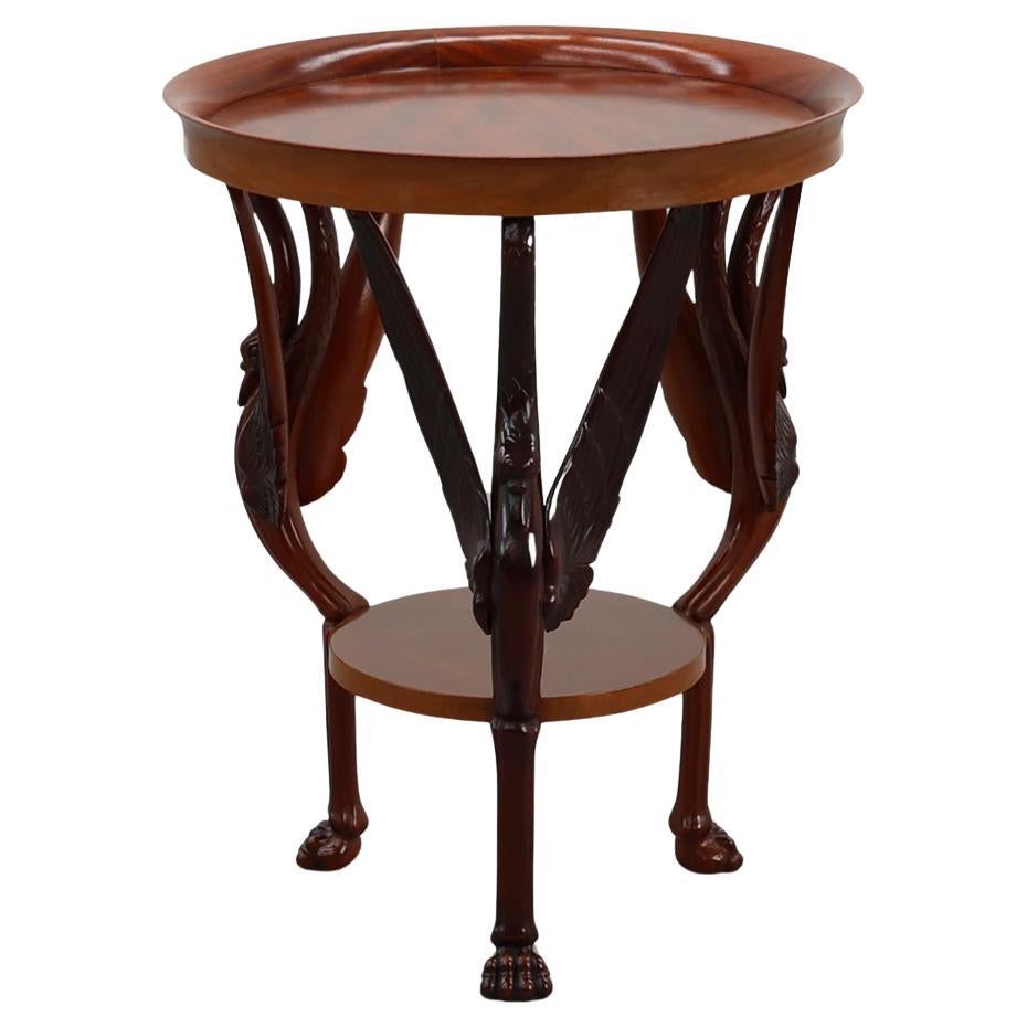 French Empire Side Table in Carved Wood, circa 1850