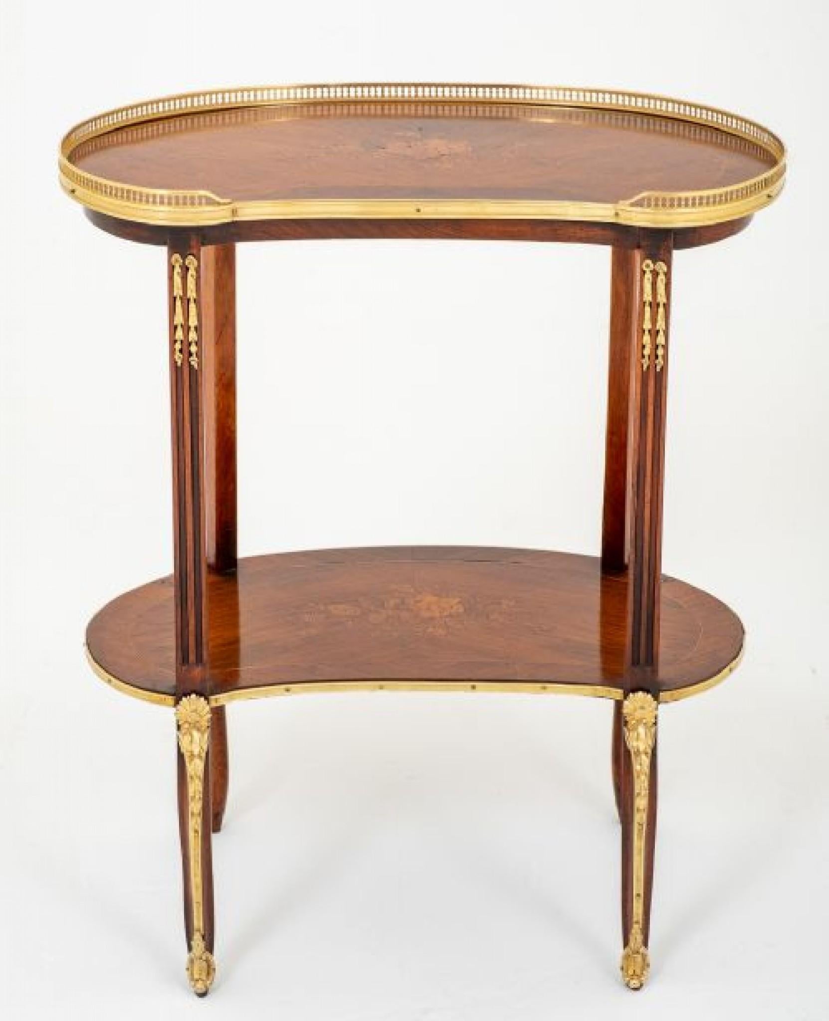 French Empire Side Table Kidney Bean Form 5
