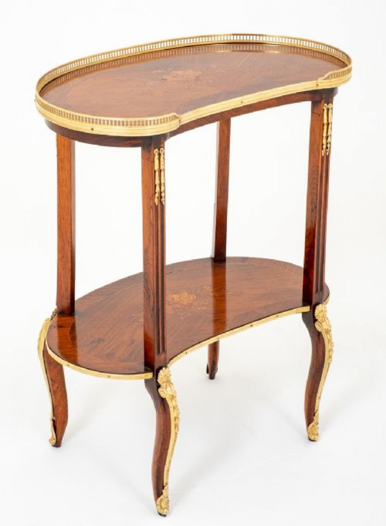 19th Century French Empire Side Table Kidney Bean Form