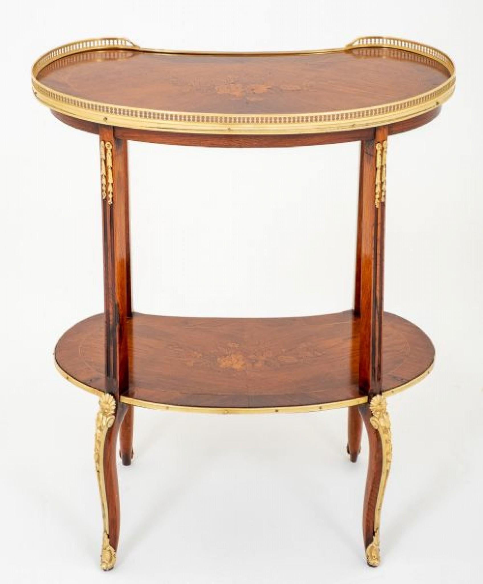 French Empire Side Table Kidney Bean Form 4
