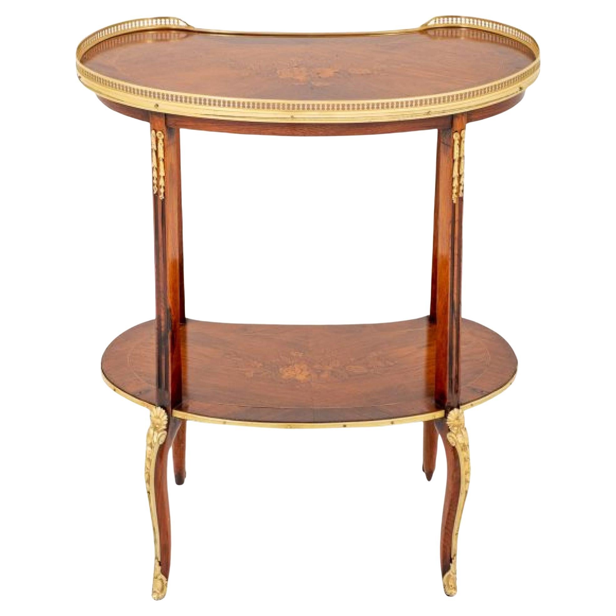French Empire Side Table Kidney Bean Form