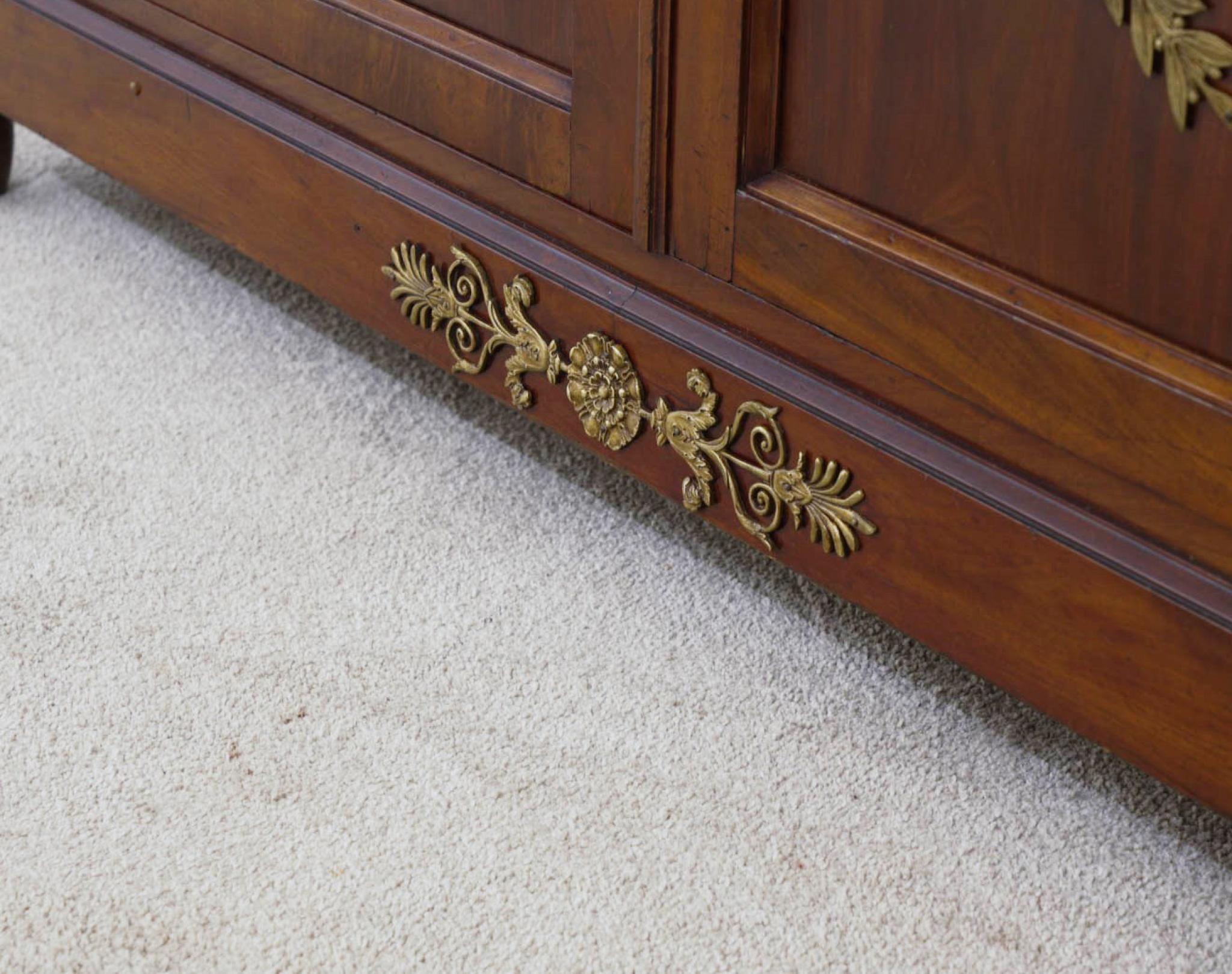 French Empire Sideboard Cabinet Mahogany Ormolu Pharo 1880 For Sale 1