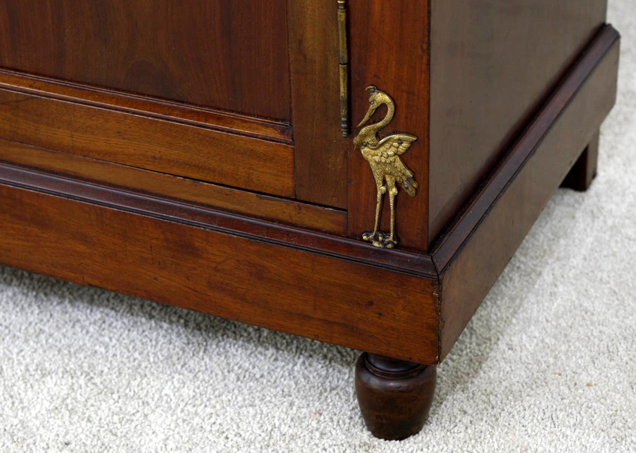 French Empire Sideboard Cabinet Mahogany Ormolu Pharo 1880 For Sale 2