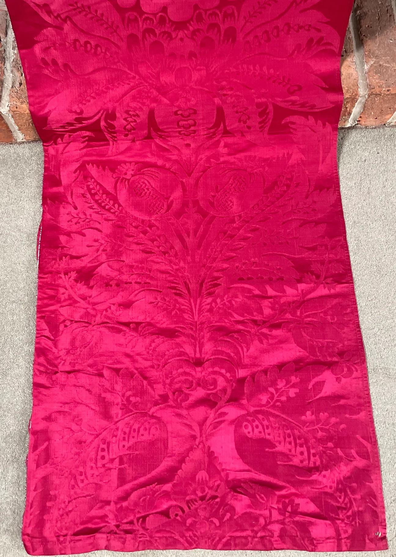 Woven French Empire Silk Damask Pomegranates  102