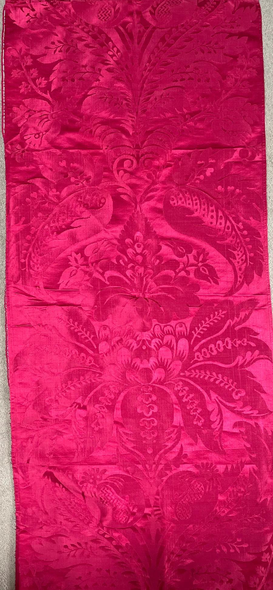 19th Century French Empire Silk Damask Pomegranates  102