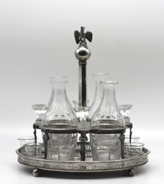French Empire Silver Decanter Stand, Maker Louis Joseph-Bouty