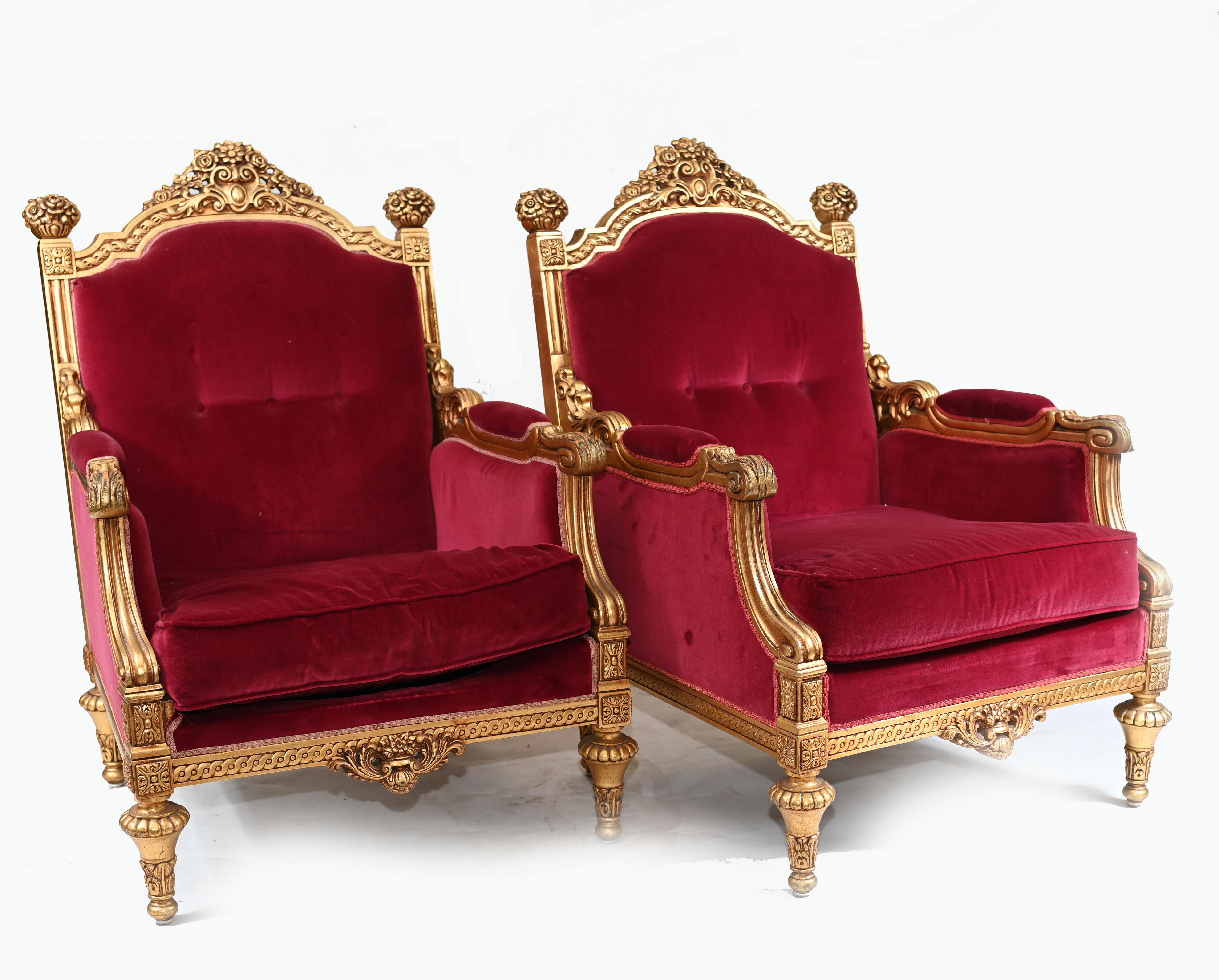 French Empire Sofa Giltwood Couch Seat  For Sale 14