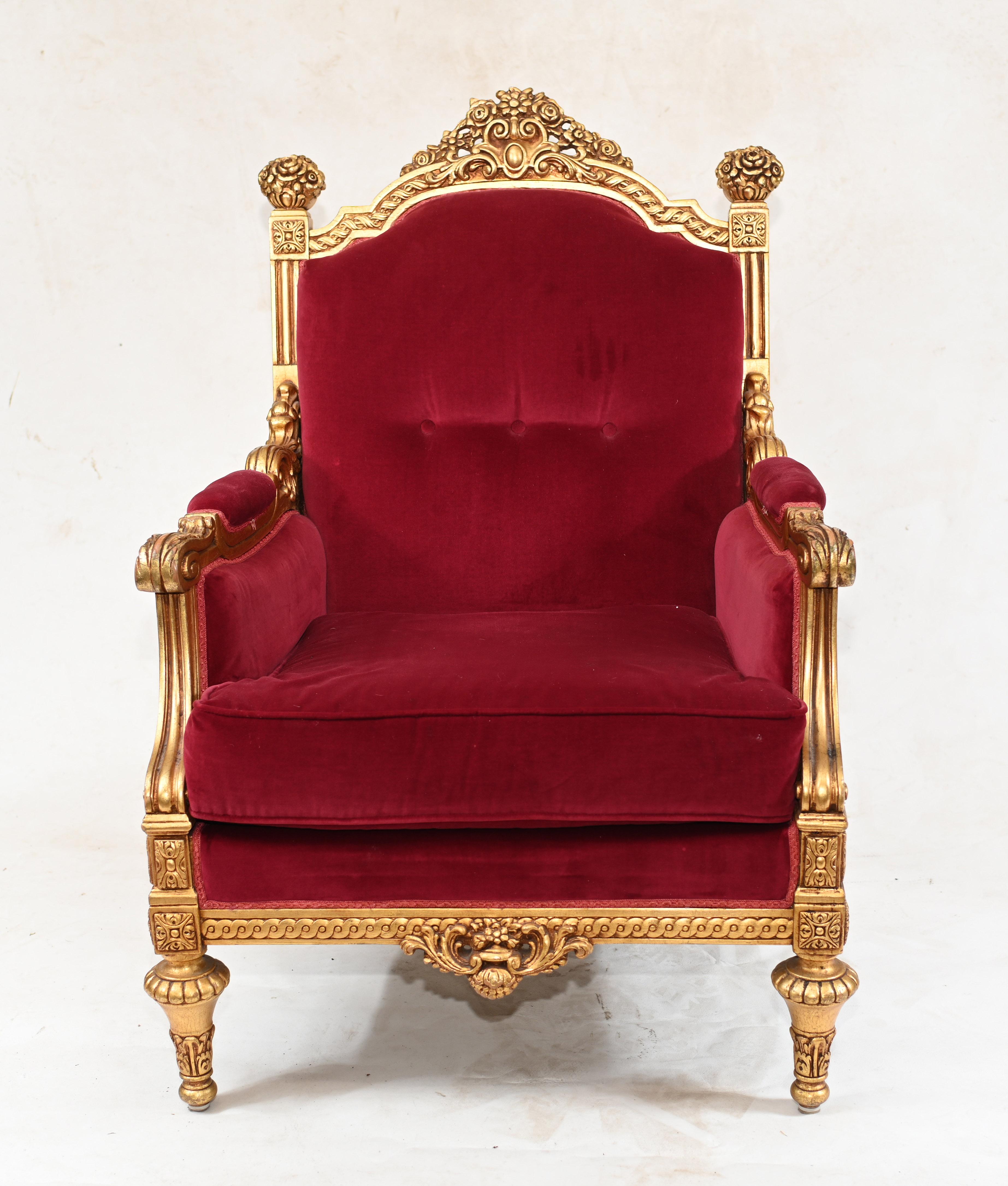  French Empire Sofa Giltwood Couch Seat  For Sale 15