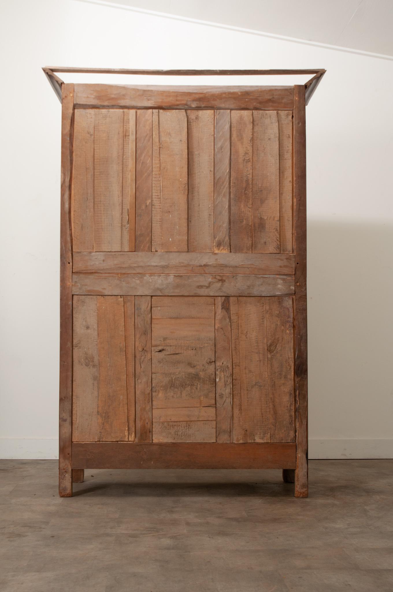 French Empire Solid Walnut Armoire 2