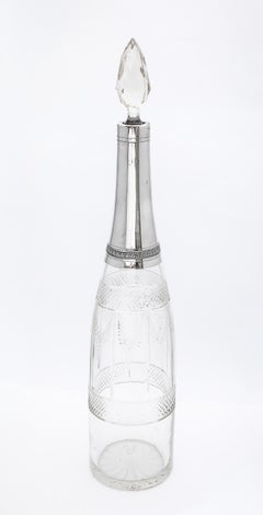 French Empire Sterling Silver (.950)-Mounted Decanter