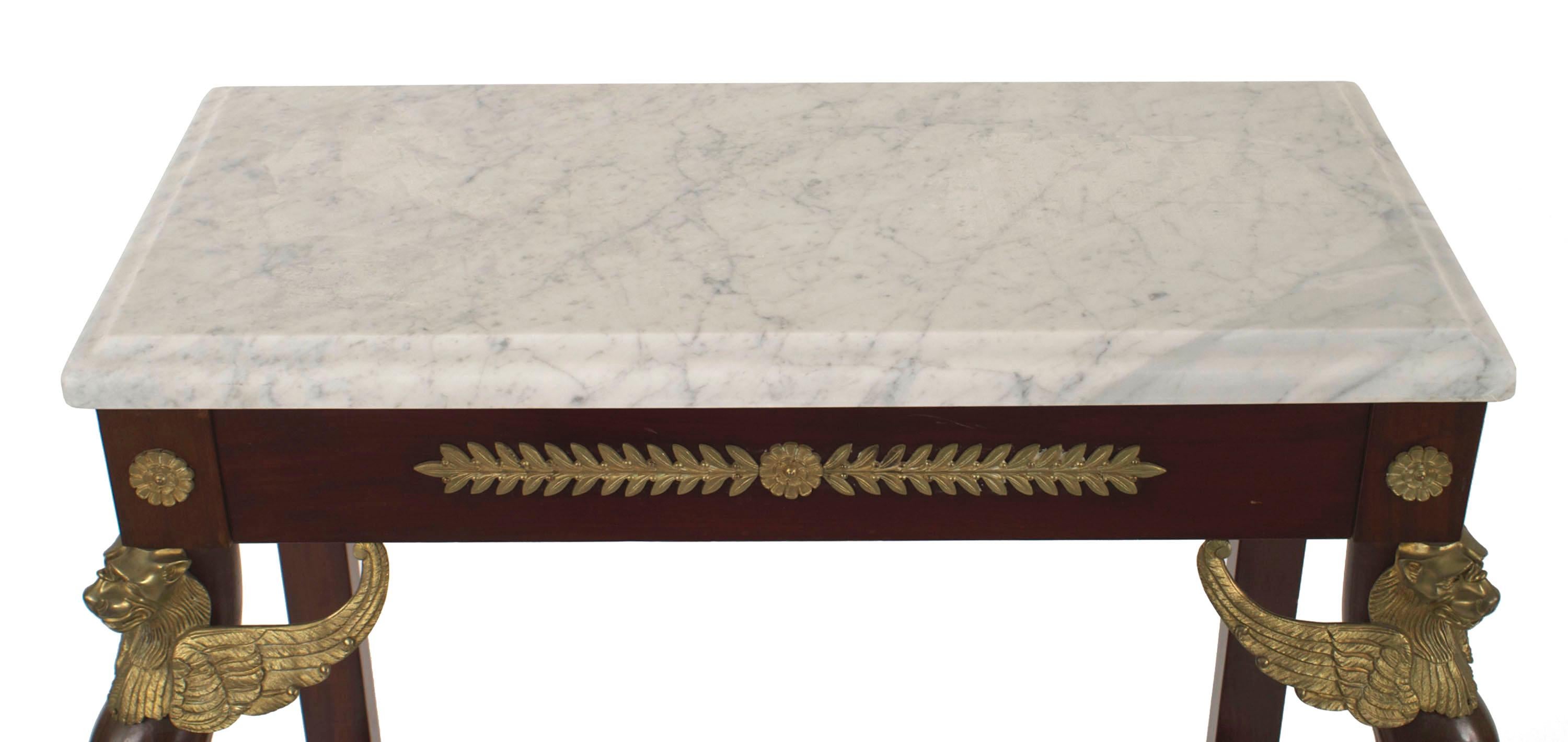 Français Table console de style Empire français du XIXe-XXe siècle en vente