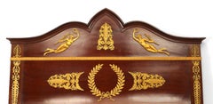 French Empire Style Mahogany and Ormolu Pediment Wall Mirror