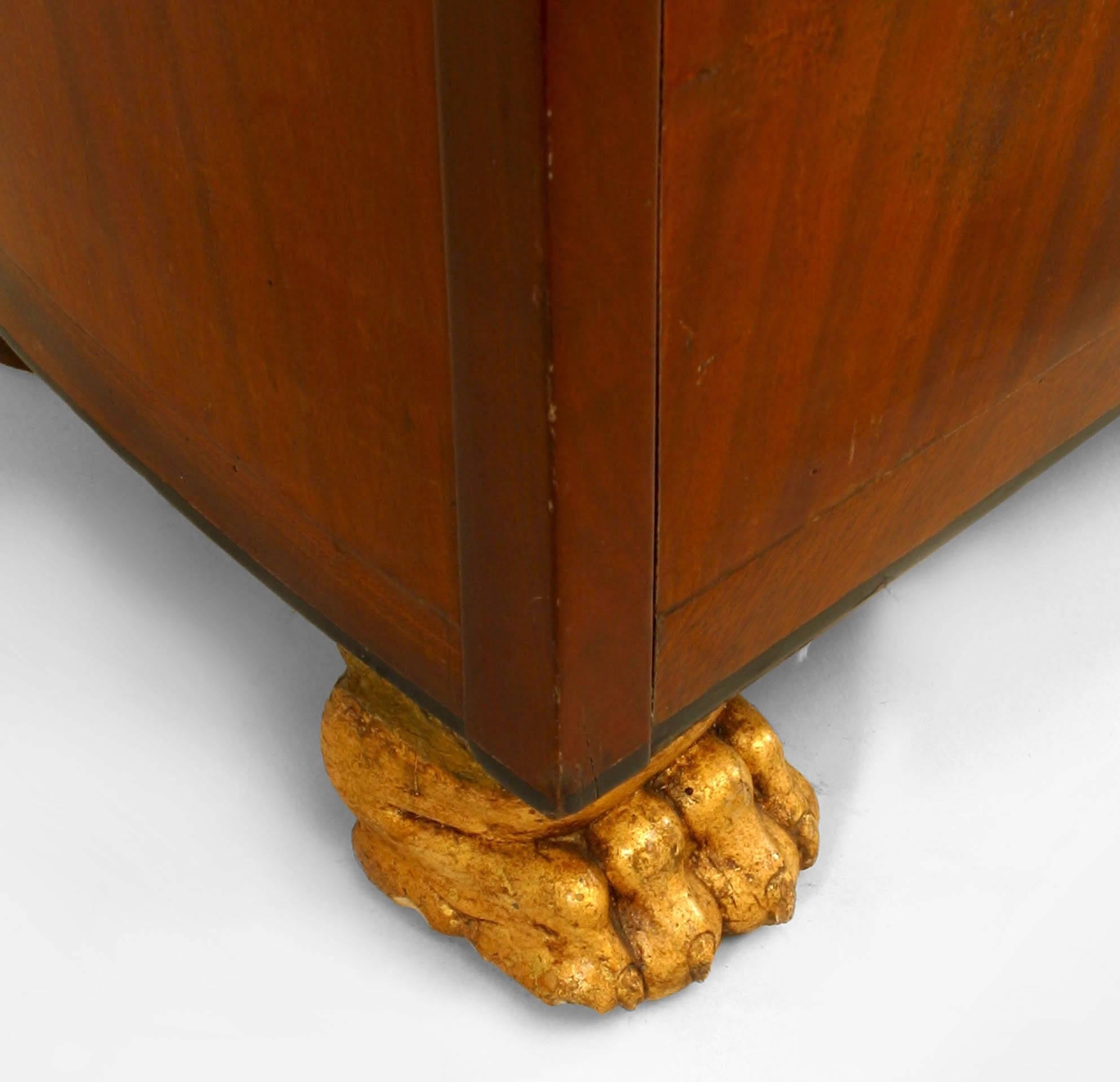 Französischer Empire Bergere Krüge-Sessel aus Leder (19. Jahrhundert) im Angebot
